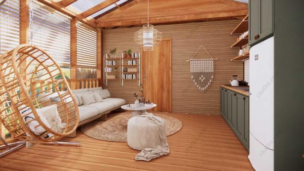 Bản vẽ kiến ​​trúc nhà gỗ hiện đại 11,6x4,6m - Bản thiết kế nhà nghỉ dưỡng tùy chỉnh - Hình ảnh 13