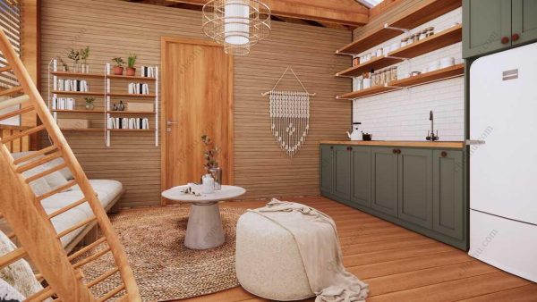 Bản vẽ kiến ​​trúc nhà gỗ hiện đại 11,6x4,6m - Bản thiết kế nhà nghỉ dưỡng tùy chỉnh - Hình ảnh 14
