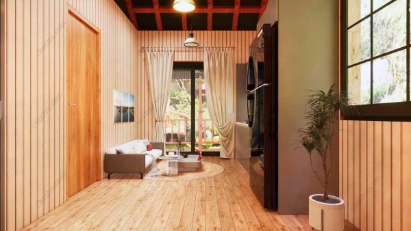 Bản vẽ kiến ​​trúc nhà gỗ hiện đại 7,5x6m - Bản thiết kế nhà nghỉ dưỡng tùy chỉnh - Hình ảnh 13