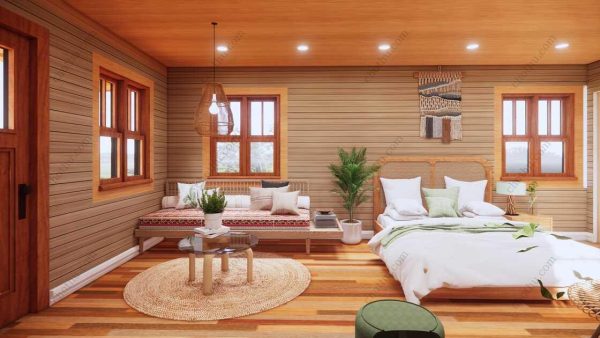 Bản vẽ kiến ​​trúc nhà gỗ hiện đại 8x4m - Bản thiết kế nhà nghỉ dưỡng tùy chỉnh - Hình ảnh 15