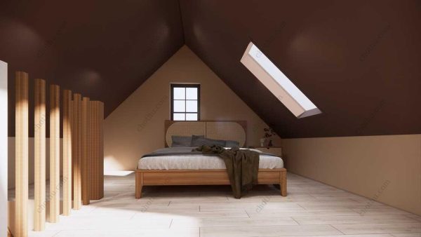 Bản vẽ kiến ​​trúc - Nhà gỗ hiện đại 6x4,5m có gác xép - Bản thiết kế nhà nghỉ dưỡng tùy chỉnh - Hình ảnh 14