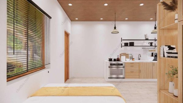 Bản vẽ kiến ​​trúc nhà gỗ hiện đại 5x4,8m - Bản thiết kế nhà nghỉ dưỡng tùy chỉnh - Hình ảnh 13