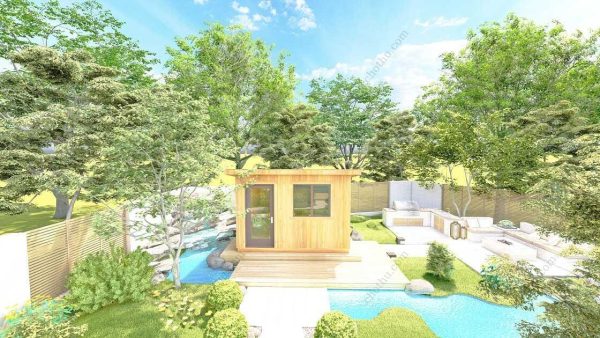 Bản vẽ kiến ​​trúc nhà gỗ hiện đại 5x4,8m - Bản thiết kế nhà nghỉ dưỡng tùy chỉnh - Hình ảnh 4