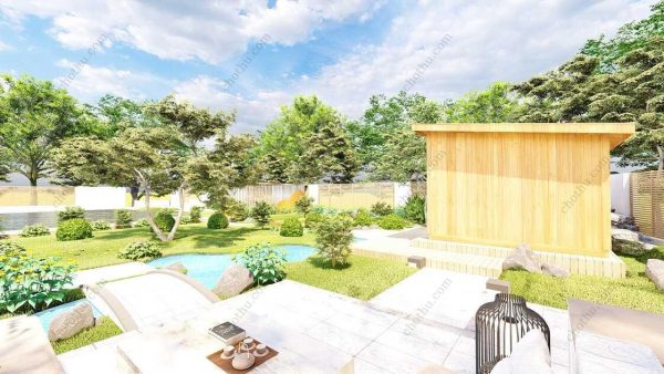 Bản vẽ kiến ​​trúc nhà gỗ hiện đại 5x4,8m - Bản thiết kế nhà nghỉ dưỡng tùy chỉnh - Hình ảnh 7