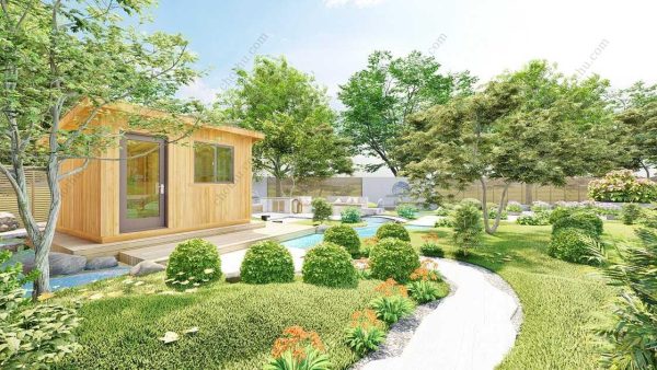Bản vẽ kiến ​​trúc nhà gỗ hiện đại 5x4,8m - Bản thiết kế nhà nghỉ dưỡng tùy chỉnh - Hình ảnh 9