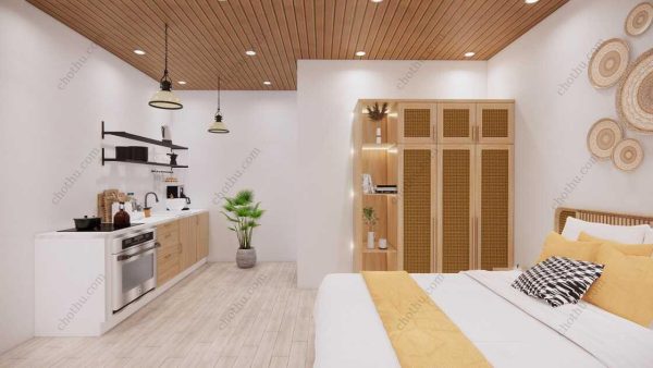 Bản vẽ kiến ​​trúc nhà gỗ hiện đại 5x4,8m - Bản thiết kế nhà nghỉ dưỡng tùy chỉnh - Hình ảnh 10