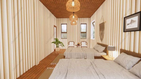 Bản vẽ kiến ​​trúc nhà gỗ hiện đại 10x6,3m - Bản thiết kế nhà nghỉ dưỡng tùy chỉnh - Hình ảnh 17