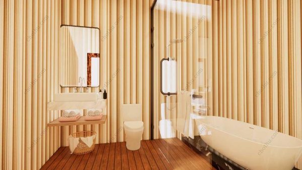 Bản vẽ kiến ​​trúc nhà gỗ hiện đại 10x6,3m - Bản thiết kế nhà nghỉ dưỡng tùy chỉnh - Hình ảnh 18