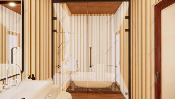 Bản vẽ kiến ​​trúc nhà gỗ hiện đại 10x6,3m - Bản thiết kế nhà nghỉ dưỡng tùy chỉnh - Hình ảnh 19