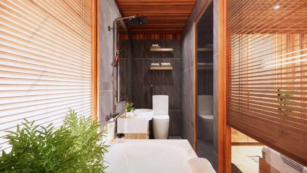 Bản vẽ kiến ​​trúc - Cabin hiện đại 7,9x4,1m có gác xép - Bản thiết kế nhà nghỉ dưỡng tùy chỉnh - Hình ảnh 21