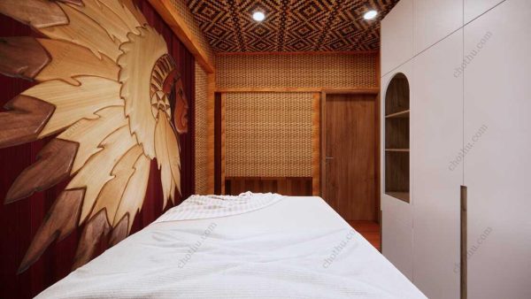 Bản vẽ kiến ​​trúc nhà gỗ hiện đại 7,6x5,9m - Bản thiết kế nhà nghỉ dưỡng tùy chỉnh - Hình ảnh 16