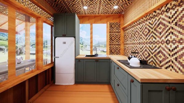 Bản vẽ kiến ​​trúc nhà gỗ hiện đại 7,6x5,9m - Bản thiết kế nhà nghỉ dưỡng tùy chỉnh - Hình ảnh 17