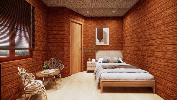 Bản vẽ kiến ​​trúc nhà gỗ hiện đại 8,4x5,2m - Bản thiết kế nhà nghỉ dưỡng tùy chỉnh - Hình ảnh 13