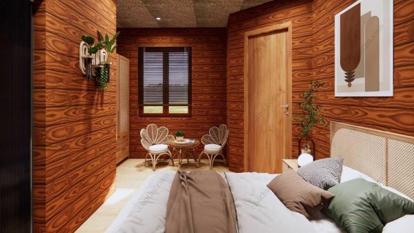 Bản vẽ kiến ​​trúc nhà gỗ hiện đại 8,4x5,2m - Bản thiết kế nhà nghỉ dưỡng tùy chỉnh - Hình ảnh 15