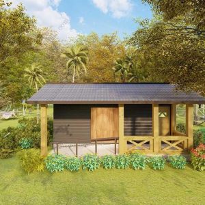 Bản vẽ kiến ​​trúc nhà gỗ hiện đại 7,8x6,1m - Bản thiết kế nhà nghỉ dưỡng tùy chỉnh