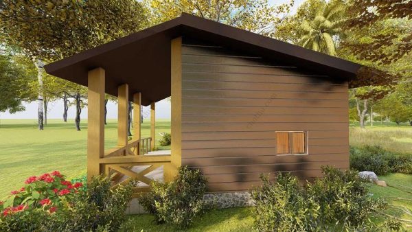 Bản vẽ kiến ​​trúc nhà gỗ hiện đại 7,8x6,1m - Bản thiết kế nhà nghỉ dưỡng tùy chỉnh - Hình ảnh 5