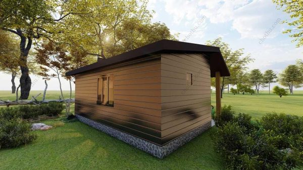 Bản vẽ kiến ​​trúc nhà gỗ hiện đại 7,8x6,1m - Bản thiết kế nhà nghỉ dưỡng tùy chỉnh - Hình ảnh 7