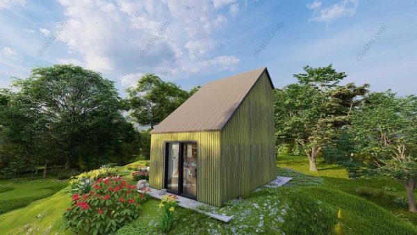 Bản vẽ kiến ​​trúc nhà gỗ hiện đại 10x7,3m - Bản thiết kế nhà nghỉ dưỡng tùy chỉnh - Hình ảnh 8