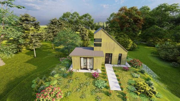 Bản vẽ kiến ​​trúc nhà gỗ hiện đại 10x7,3m - Bản thiết kế nhà nghỉ dưỡng tùy chỉnh - Hình ảnh 10