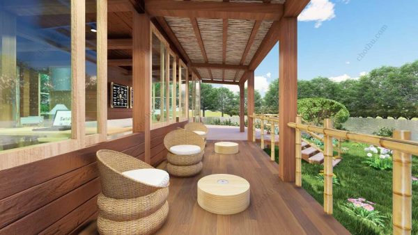 Bản vẽ kiến ​​trúc nhà gỗ hiện đại 12,3x11m - Bản thiết kế nhà nghỉ dưỡng tùy chỉnh - Hình ảnh 14