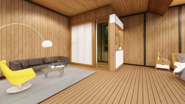 Bản vẽ kiến ​​trúc nhà gỗ hiện đại 10,8x9m - Bản thiết kế nhà nghỉ dưỡng tùy chỉnh - Hình ảnh 7