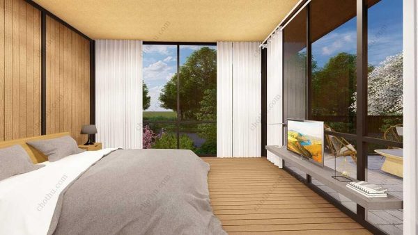 Bản vẽ kiến ​​trúc nhà gỗ hiện đại 10,8x9m - Bản thiết kế nhà nghỉ dưỡng tùy chỉnh - Hình ảnh 9