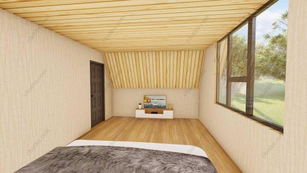 Bản vẽ kiến ​​trúc - Cabin hiện đại 13,7x5,6m có gác xép - Bản thiết kế nhà nghỉ dưỡng tùy chỉnh - Hình ảnh 11