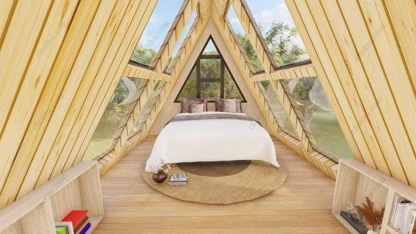 Bản vẽ kiến ​​trúc - Cabin hiện đại 13,7x5,6m có gác xép - Bản thiết kế nhà nghỉ dưỡng tùy chỉnh - Hình ảnh 13