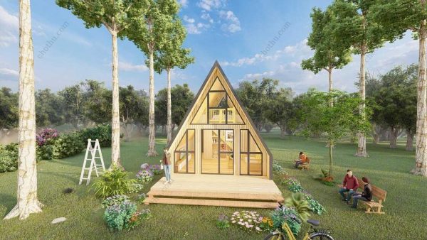 Bản vẽ kiến ​​trúc - Cabin hiện đại 13,7x5,6m có gác xép - Bản thiết kế nhà nghỉ dưỡng tùy chỉnh - Hình ảnh 3