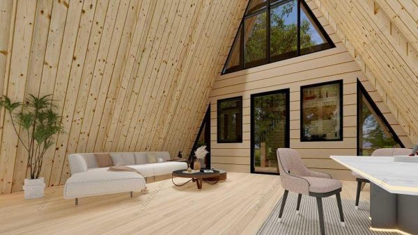 Bản vẽ kiến ​​trúc - Cabin hiện đại 47' x 22' có gác xép - Bản thiết kế nhà nghỉ dưỡng tùy chỉnh - Hình ảnh 11