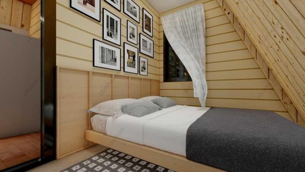 Bản vẽ kiến ​​trúc - Cabin hiện đại 47' x 22' có gác xép - Bản thiết kế nhà nghỉ dưỡng tùy chỉnh - Hình ảnh 13