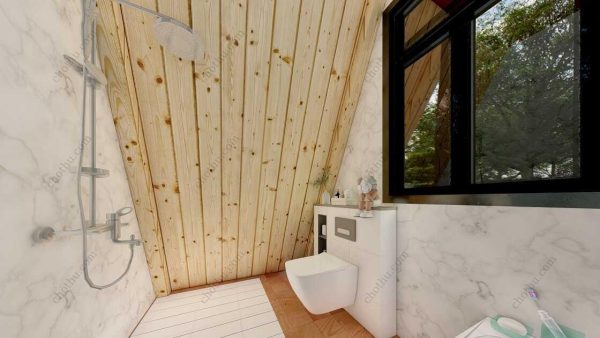Bản vẽ kiến ​​trúc - Cabin hiện đại 47' x 22' có gác xép - Bản thiết kế nhà nghỉ dưỡng tùy chỉnh - Hình ảnh 14