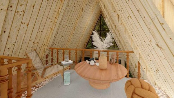 Bản vẽ kiến ​​trúc - Cabin hiện đại 47' x 22' có gác xép - Bản thiết kế nhà nghỉ dưỡng tùy chỉnh - Hình ảnh 15