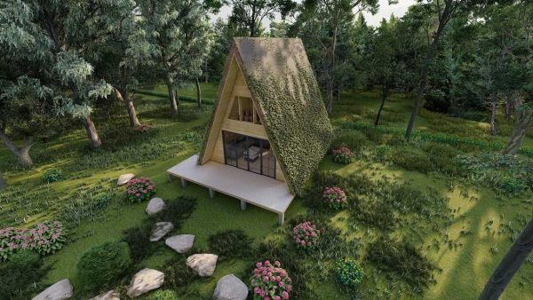 Bản vẽ kiến ​​trúc - Cabin hiện đại 33' x 22' có gác xép - Bản thiết kế nhà nghỉ dưỡng tùy chỉnh - Hình ảnh 4