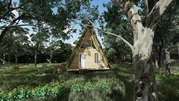 Bản vẽ kiến ​​trúc - Cabin hiện đại 33' x 22' có gác xép - Bản thiết kế nhà nghỉ dưỡng tùy chỉnh - Hình ảnh 6