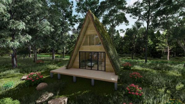 Bản vẽ kiến ​​trúc - Cabin hiện đại 33' x 22' có gác xép - Bản thiết kế nhà nghỉ dưỡng tùy chỉnh - Hình ảnh 9