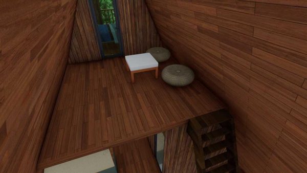 Cabin hiện đại 45' x 22' có gác xép - Bản thiết kế nhà nghỉ dưỡng tùy chỉnh - Hình ảnh 11