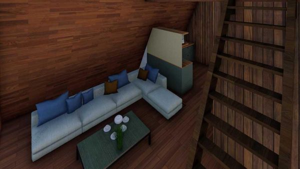 Cabin hiện đại 45' x 22' có gác xép - Bản thiết kế nhà nghỉ dưỡng tùy chỉnh - Hình ảnh 13