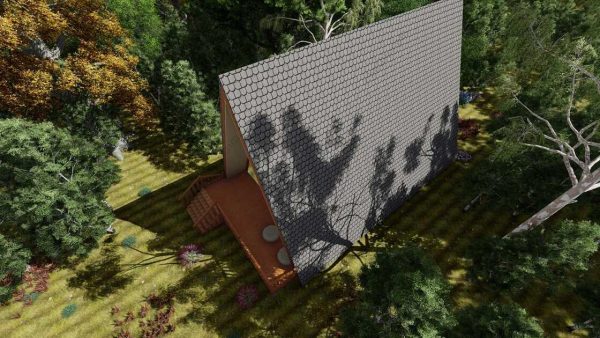 Cabin hiện đại 45' x 22' có gác xép - Bản thiết kế nhà nghỉ dưỡng tùy chỉnh - Hình ảnh 4