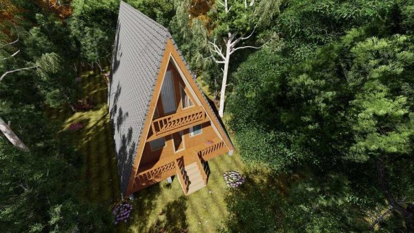 Cabin hiện đại 45' x 22' có gác xép - Bản thiết kế nhà nghỉ dưỡng tùy chỉnh - Hình ảnh 5