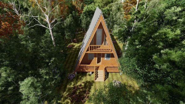 Cabin hiện đại 45' x 22' có gác xép - Bản thiết kế nhà nghỉ dưỡng tùy chỉnh - Hình ảnh 6