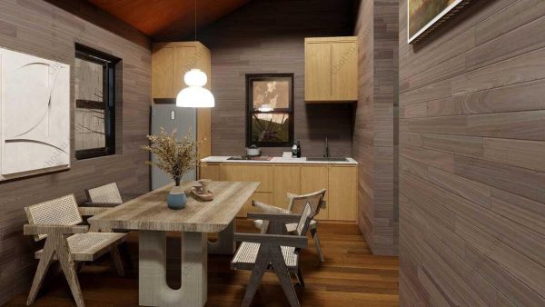 Bản vẽ kiến ​​trúc nhà gỗ hiện đại 25' x 25' - Bản thiết kế nhà nghỉ dưỡng tùy chỉnh - Hình ảnh 9