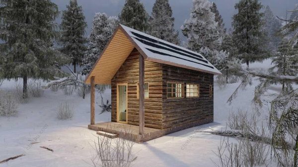 Bản vẽ kiến ​​trúc nhà gỗ hiện đại 25' x 12' – Bản thiết kế nhà nghỉ dưỡng tùy chỉnh - Hình ảnh 7