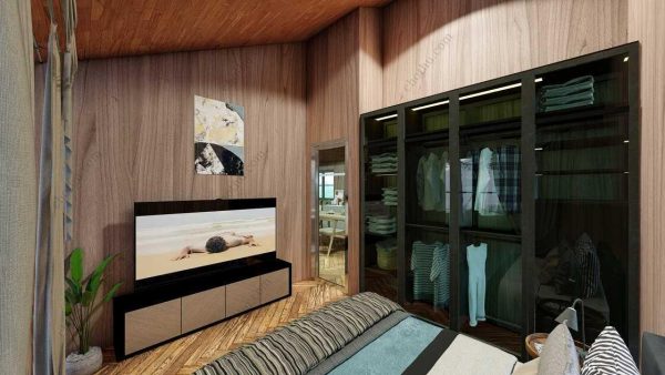 Bản vẽ kiến ​​trúc nhà gỗ hiện đại 24' x 32' – Bản thiết kế nhà nghỉ dưỡng tùy chỉnh - Hình ảnh 12