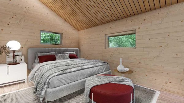 Bản vẽ kiến ​​trúc nhà gỗ hiện đại 15' x 25' – Bản thiết kế nhà nghỉ dưỡng tùy chỉnh - Hình ảnh 10