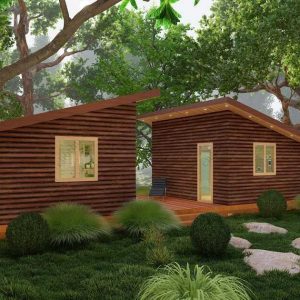 Bản vẽ kiến ​​trúc nhà gỗ hiện đại 41' x 16' – Bản thiết kế nhà nghỉ dưỡng tùy chỉnh