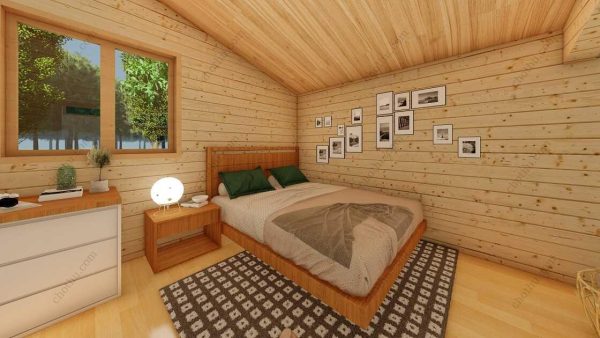 Bản vẽ kiến ​​trúc nhà gỗ hiện đại 41' x 16' – Bản thiết kế nhà nghỉ dưỡng tùy chỉnh - Hình ảnh 6