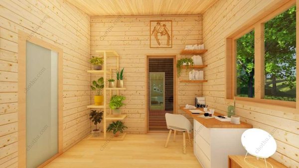 Bản vẽ kiến ​​trúc nhà gỗ hiện đại 41' x 16' – Bản thiết kế nhà nghỉ dưỡng tùy chỉnh - Hình ảnh 7