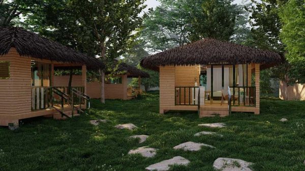 Bản vẽ kiến ​​trúc nhà gỗ hiện đại 23' x 15' – Bản thiết kế nhà nghỉ dưỡng tùy chỉnh - Hình ảnh 4