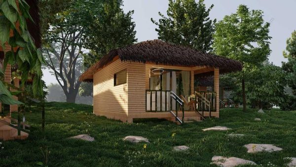 Bản vẽ kiến ​​trúc nhà gỗ hiện đại 23' x 15' – Bản thiết kế nhà nghỉ dưỡng tùy chỉnh - Hình ảnh 6